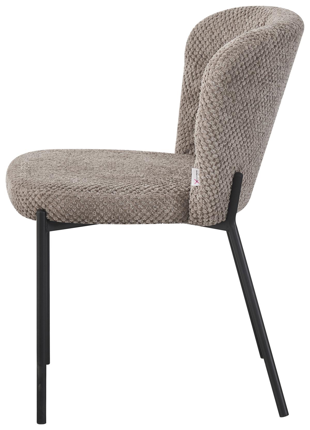 Stuhl Emily Grau - Schwarz/Grau, LIFESTYLE, Holz/Textil (55/79/59cm) - Mömax