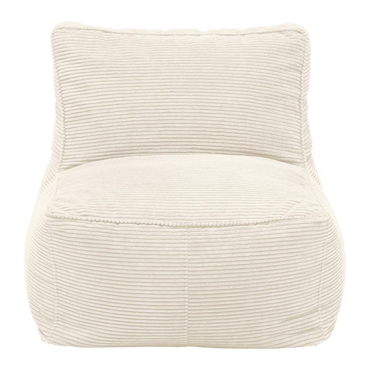 Sitzsack Caroline Weiß - Weiß, MODERN, Textil (75/84/88cm) - Mömax