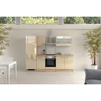 Kuhinjski Blok Z Aparati Nepal, Kašmir, Barva Bukve - barve nerjavečega jekla/kašmir, Moderno, kovina/steklo (270cm) - FlexWell
