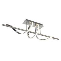 LED-Deckenleuchte Lina Chromfarben max. 20 Watt - Chromfarben/Nickelfarben, Modern, Kunststoff/Metall (20/80/26,5cm) - Mömax