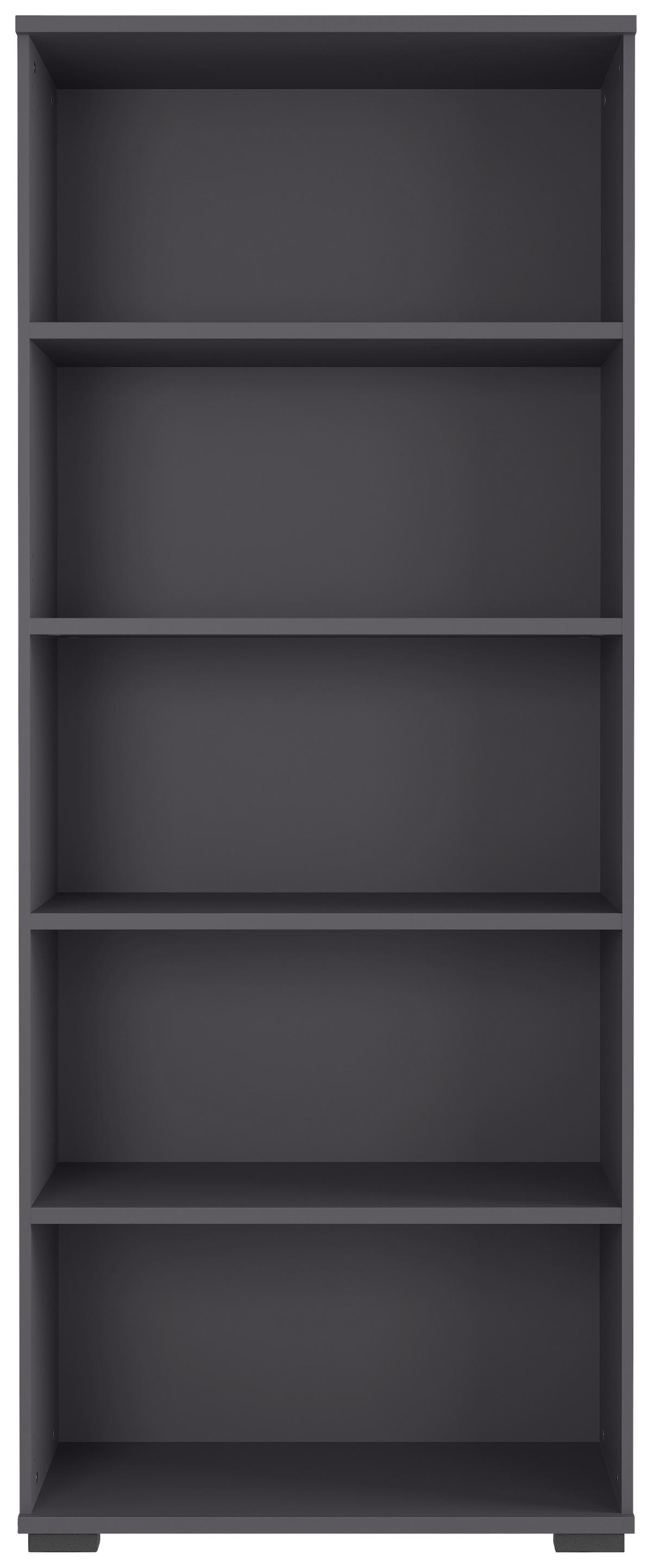 AKTENREGAL GW-PROFI 2.0 - Graphitfarben/Schwarz, KONVENTIONELL, Holzwerkstoff/Kunststoff (80/200/40cm) - Germania