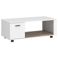 Stolić Cotia New - bijela/boje hrasta, Moderno, drvni materijal/metal (115/45/67cm) - Modern Living