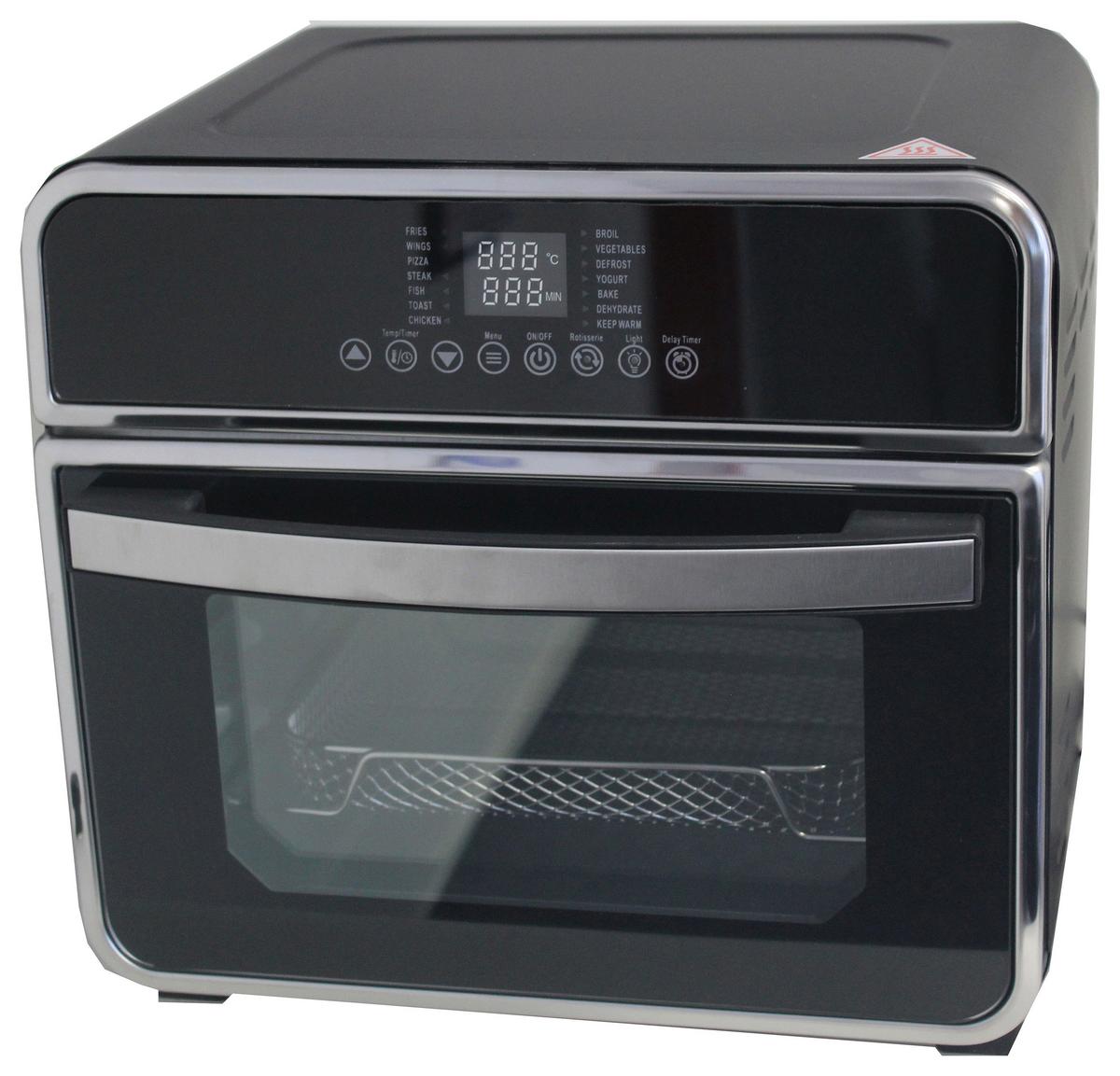 FRYTKOWNICA BEZTŁUSZCZOWA 613-401274 - czarny wysoki połysk, Konventionell, tworzywo sztuczne/metal (35/33/28cm) - Atrigo