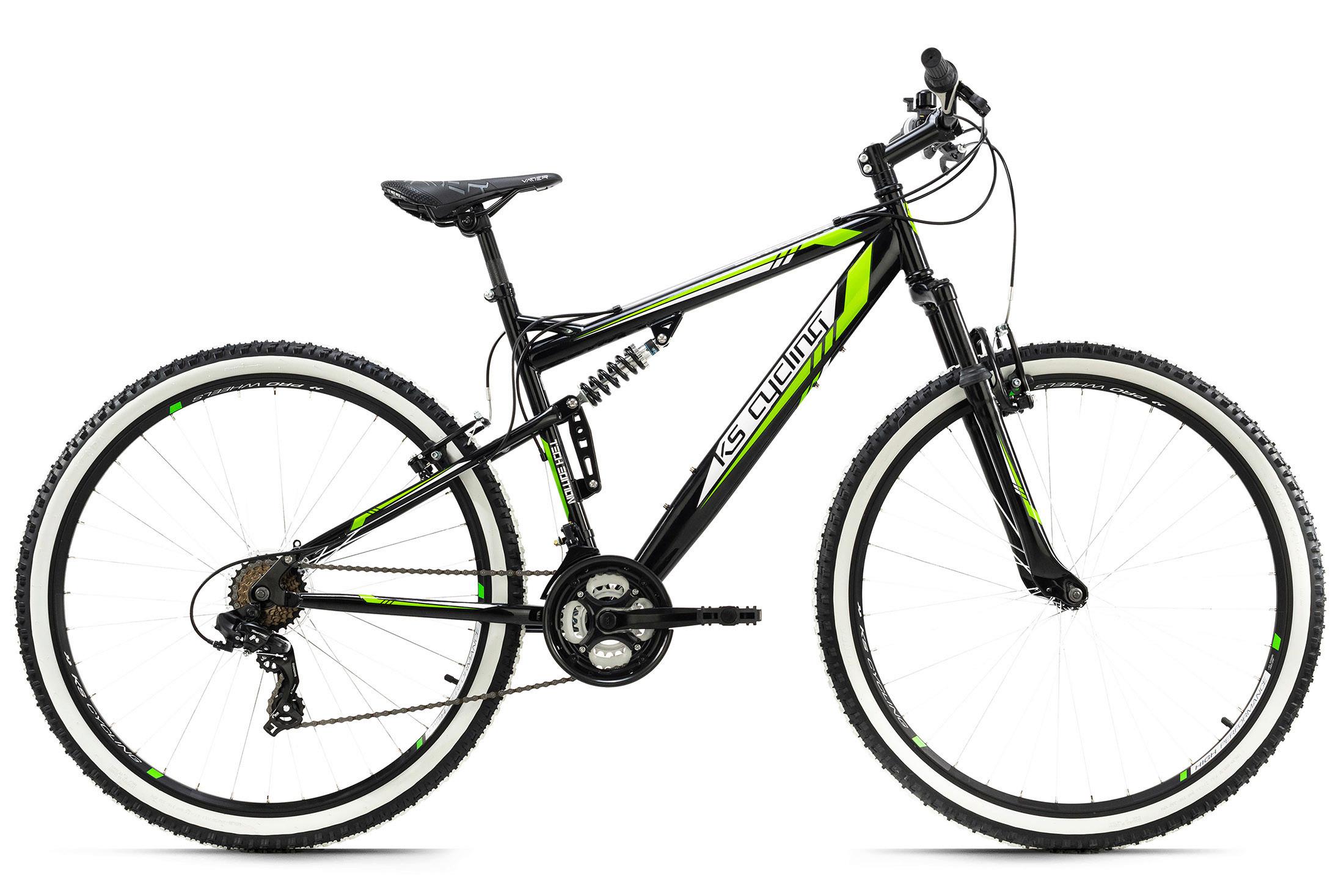 Mountainbike Fully 29'' Scrawler RH 51cm - Schwarz/Grün, Basics, Metall (180/70cm) - KS Cycling
