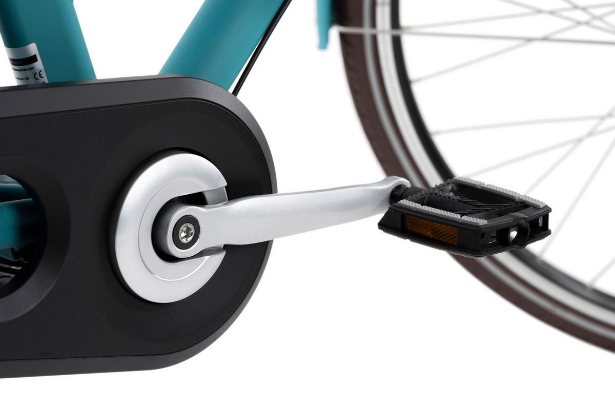 ELEKTROFAHRRAD Alu City Damen Cantaloupe 28" - Blau, Basics, Metall (180/70/100cm)