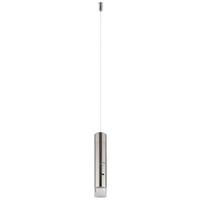 Lampă Suspendată Led Pelo - culoare nichel/străveziu, Design, plastic/metal (38/120cm) - Globo