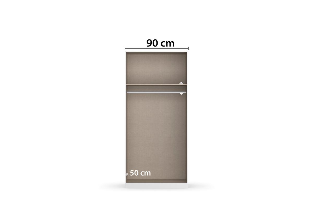 Drehtürenschrank COSTA ca.91x197x54cm Eiche Artisan - Eiche Artisan, MODERN, Holzwerkstoff (91/197/54cm) - Rauch Möbel