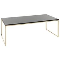 Couchtisch Riva in Schwarz/Gold - Goldfarben/Schwarz, Design, Holzwerkstoff/Metall (120/60/45cm) - MID.YOU