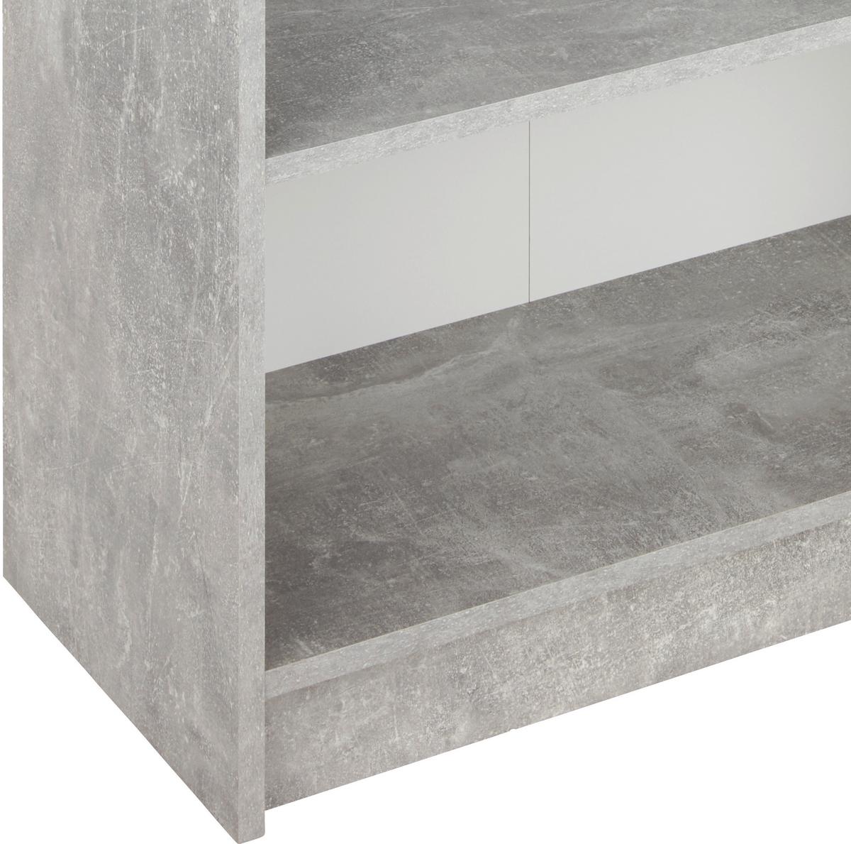 Regal 4-you New Yur02, Siva, Bela - siva/črna, Moderno, leseni material (74/111,5/34,6cm) - Mömax