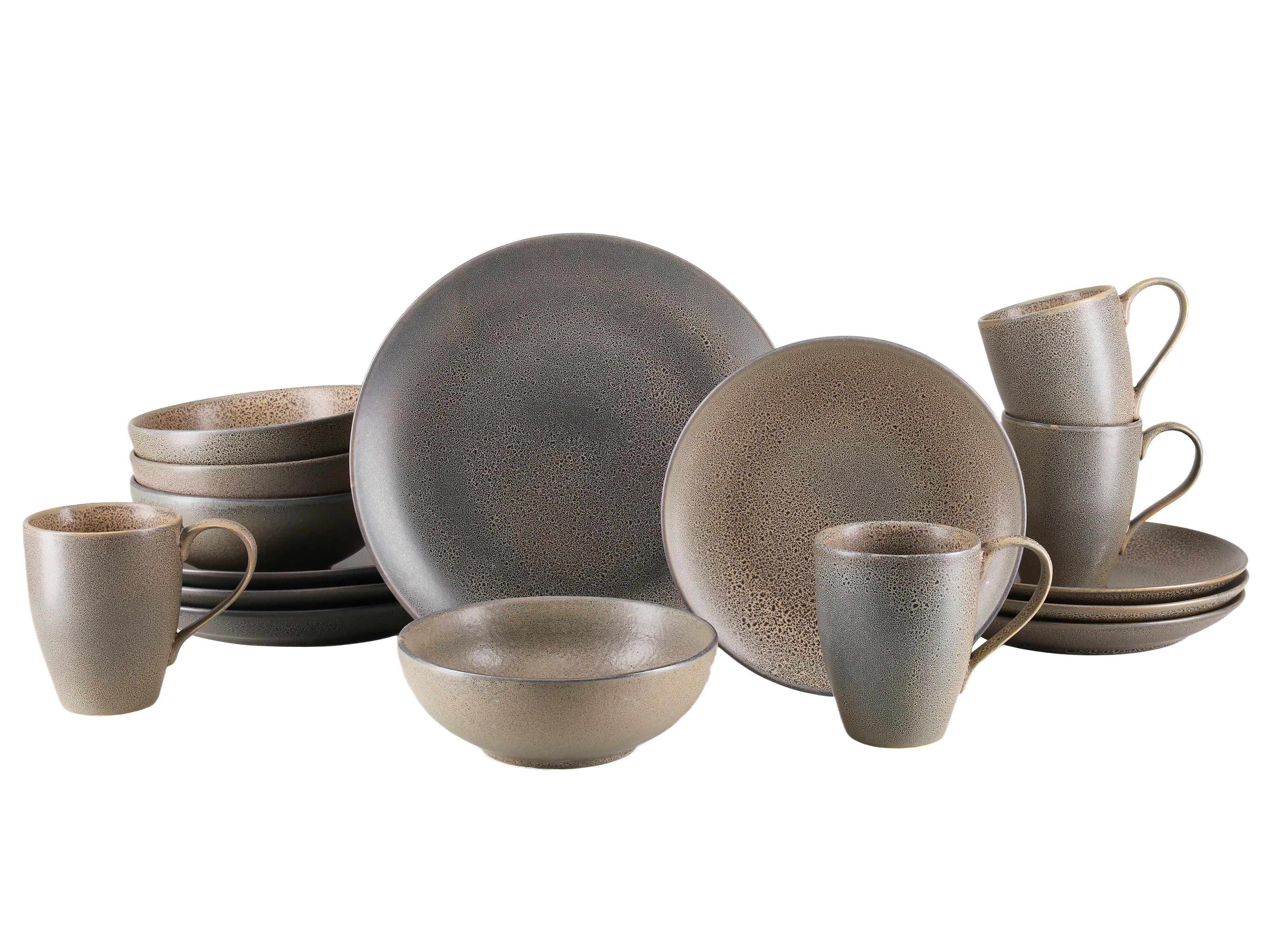 Étkészlet 25135 Sierra Nevada Rocca - iszapszínű, Basics, kerámia - Creatable