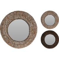 Dekor Tükör Natural - fekete/szürke, Üveg/természetes anyagok (40cm)
