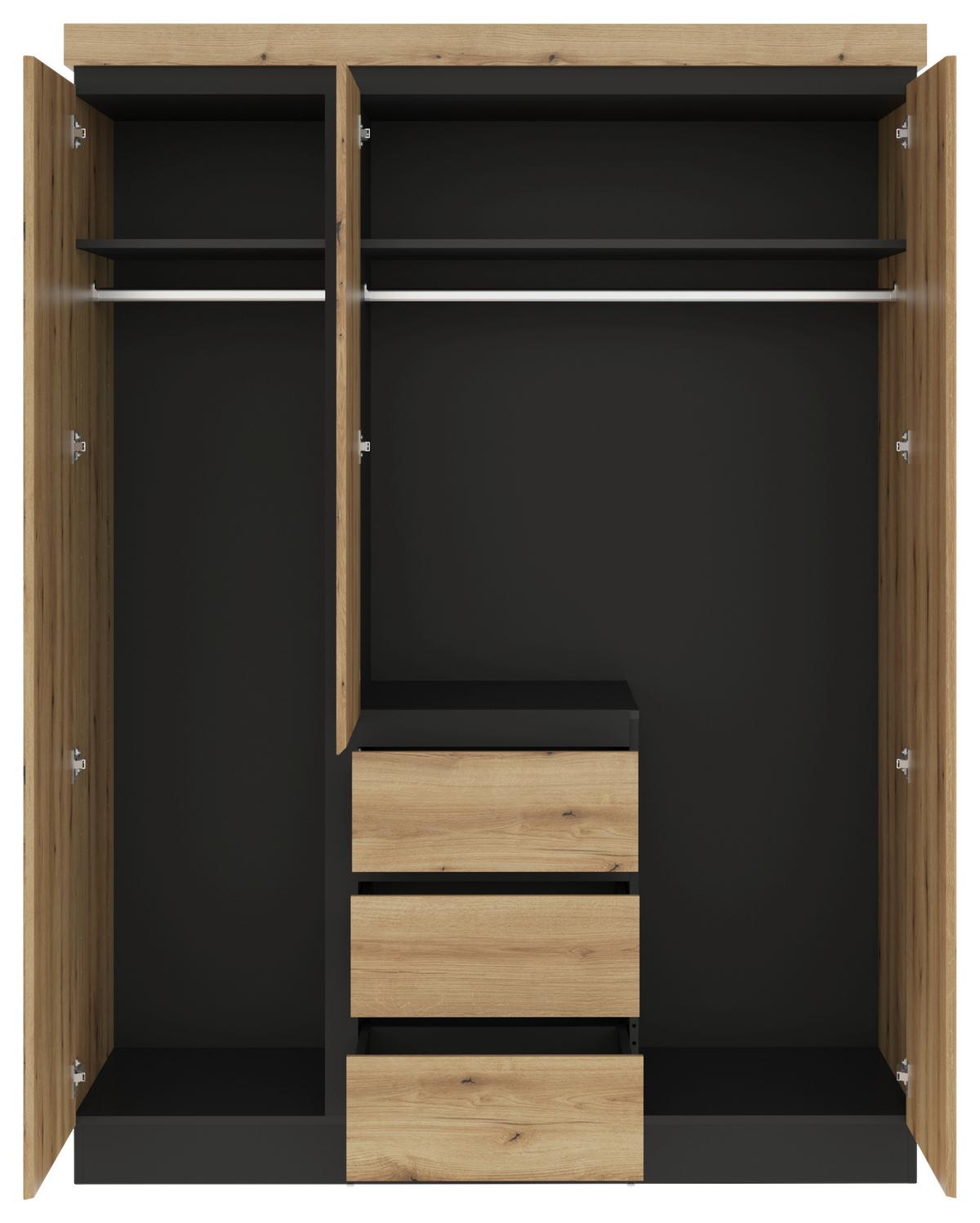 Ormar S Klasičnim Vratima Corte - boje hrasta, Moderno, drvni materijal (157,4/211,6/60cm)