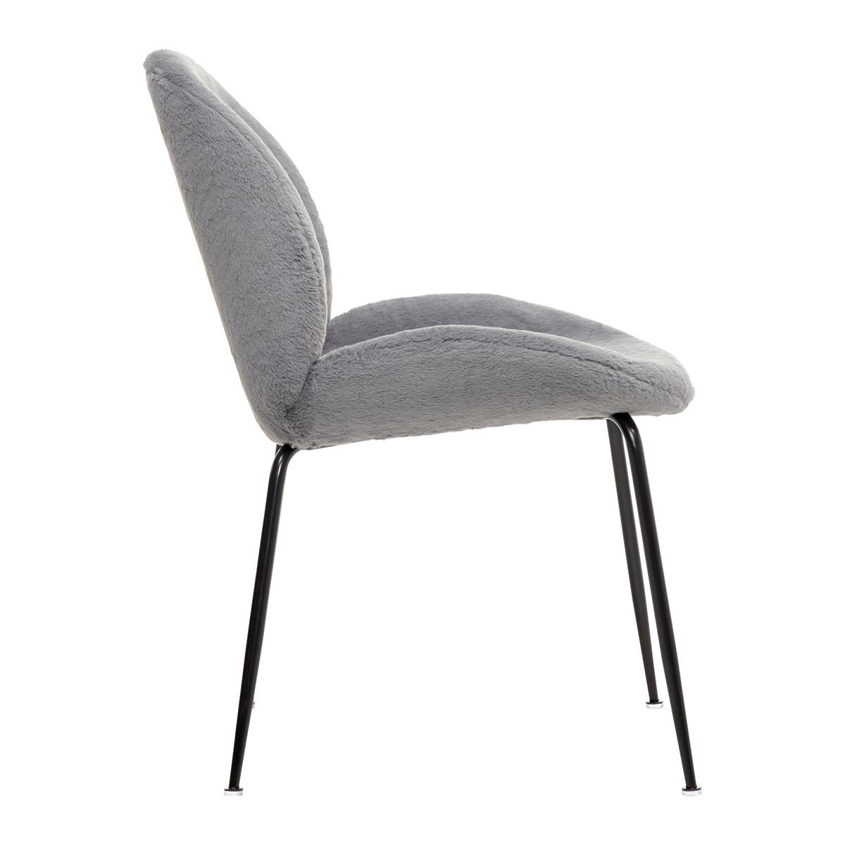 KRZESŁO CHIARA - czarny/szary, Modern, metal/drewno (49/82/63cm) - Bessagi Home