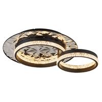 LED-DECKENLEUCHTE 67361C DELLA II - Klar/Chromfarben, Design, Kunststoff/Metall (50,5/40/14cm) - Globo