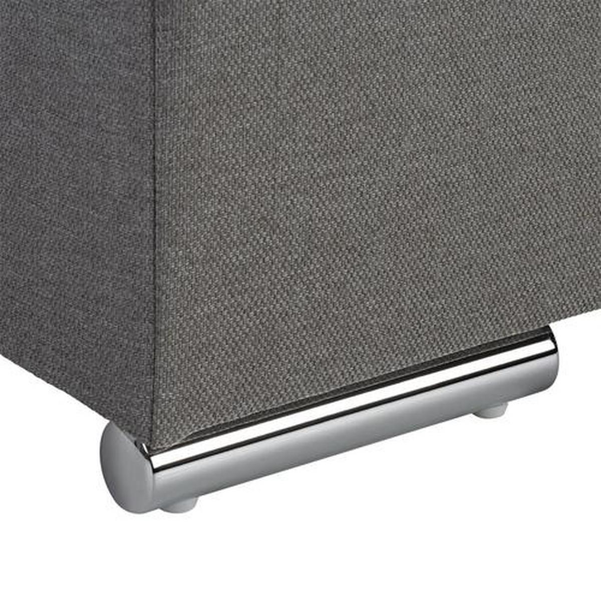 Boxspring Krevet Lenno - boja hroma/siva, Konvencionalno, drvo/tekstil (140/200cm) - Based