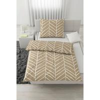 Posteljina Marble 140x200/60x80cm - bež, Konvencionalno, tekstil (140/200cm) - Modern Living