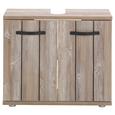 Waschbeckenunterschrank in Kieferfarben - Dunkelgrau/Schwarz, MODERN, Holzwerkstoff/Kunststoff (67/62/35cm) - MÖMAX modern living