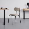 CHAISE LEA - Beige/noir, MODERN, métal/textile (51/82/63cm) - Bessagi Home