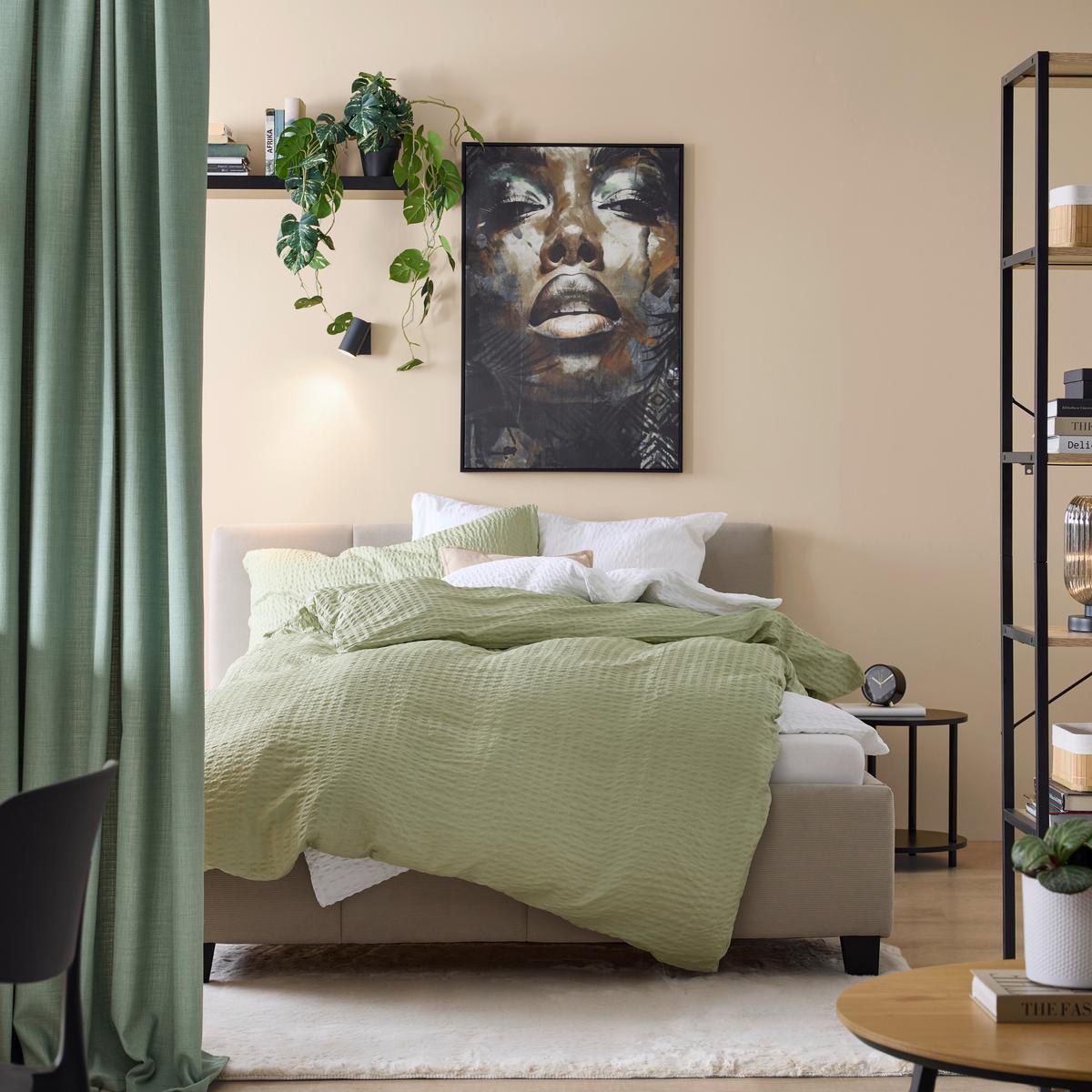 Bettwäsche Gisela Hellgrün ca. 140x200cm - Hellgrün, Textil (140/200cm) - Modern Living