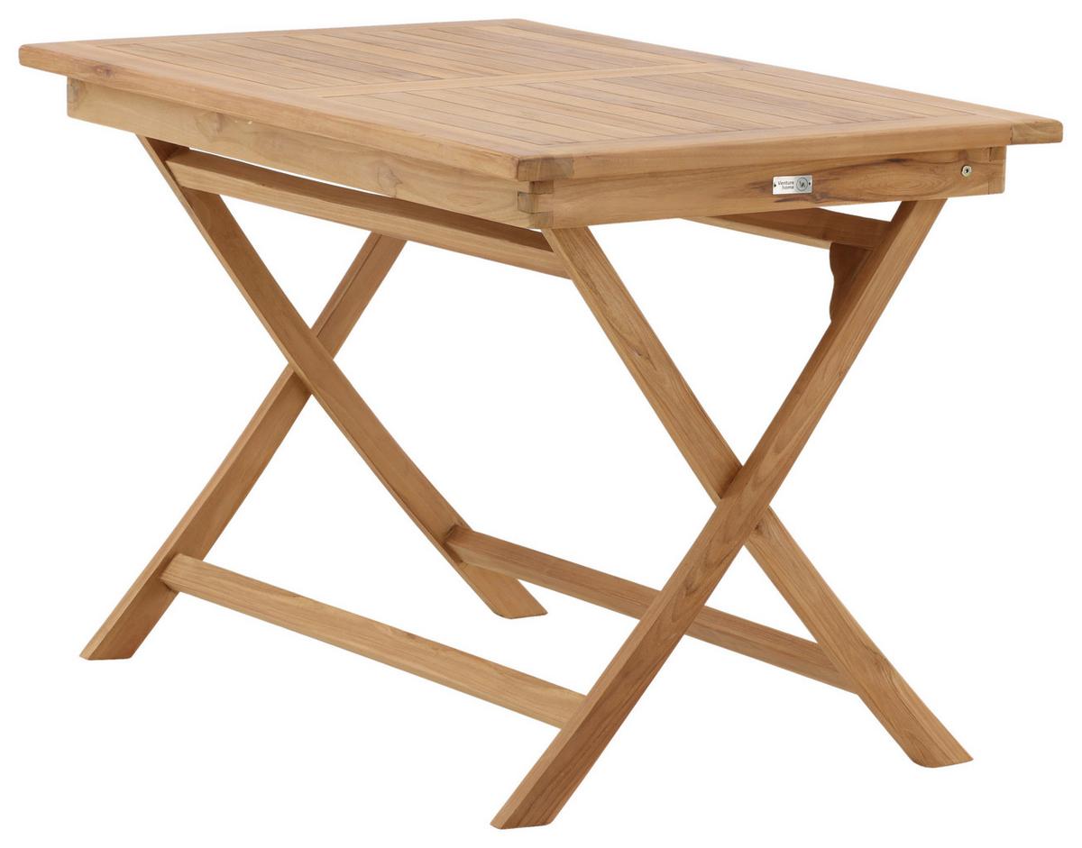 Gartentisch Kenya ca. 120x70x75 cm Teakholz - Teakfarben, KONVENTIONELL, Holz (120/70/75cm) - Gardenson