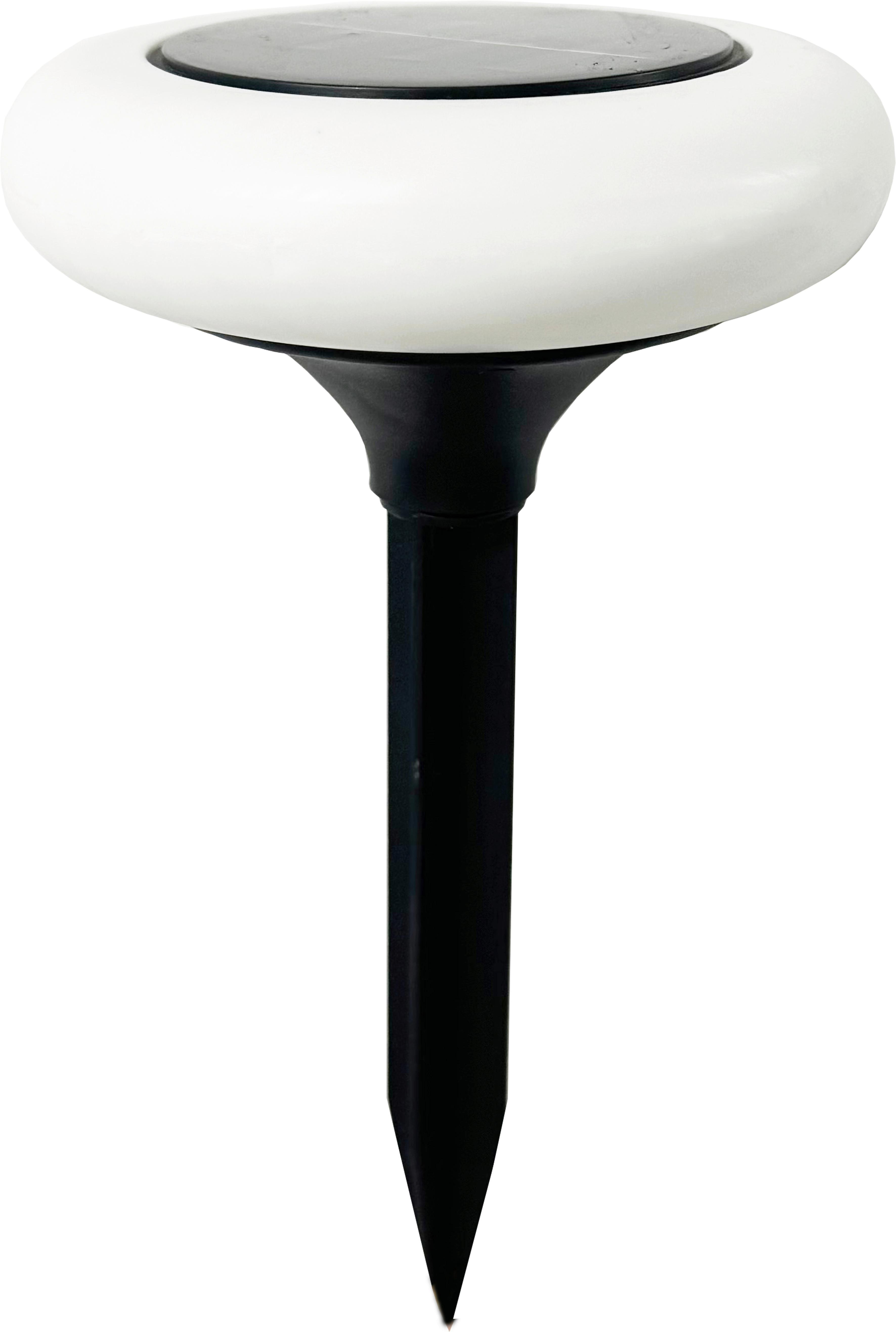 Solarleuchte Ruim Schwarz/Weiß max. 0,06 Watt - Weiss/Schwarz, Konventionell, Kunststoff (13,8/25cm) - Modern Living