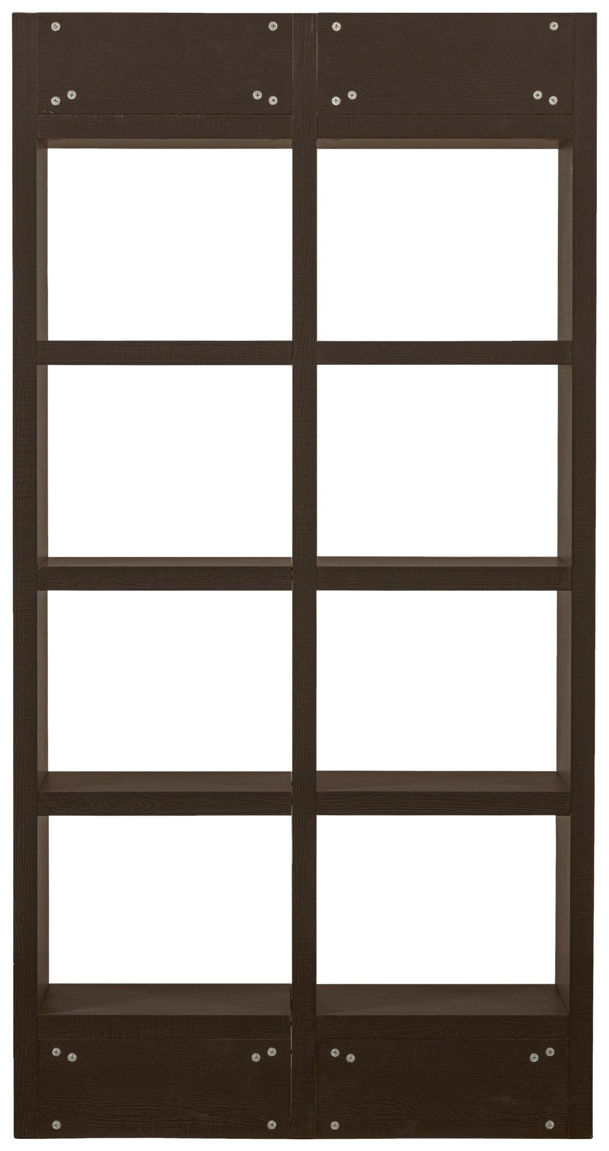 Regal Timo Dunkelbraun B: 100cm - Dunkelbraun, Design, Holzwerkstoff (100/195/40cm) - Livetastic