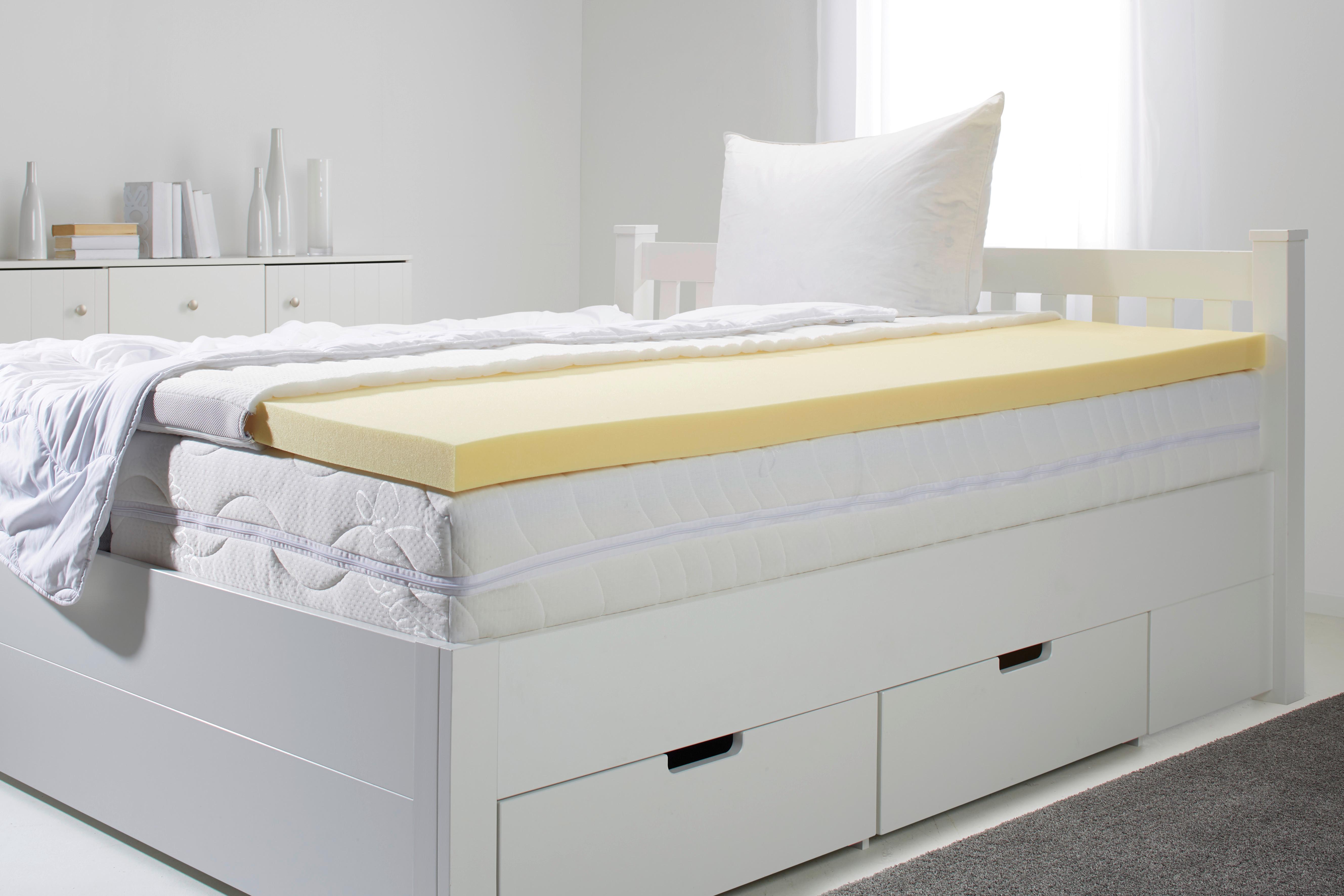 Topper Visco-Fit ca. 160x200cm - Weiß, Textil (160/200cm) - Nadana