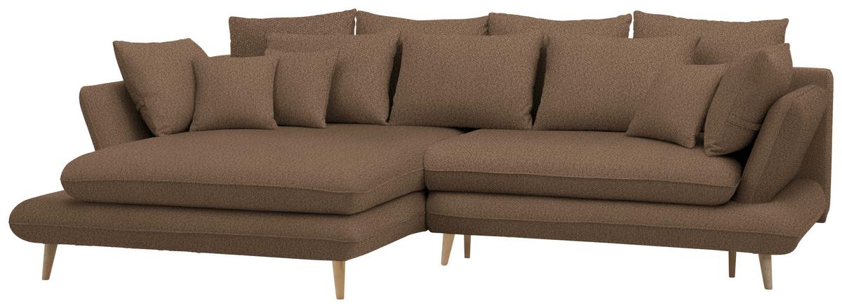 Kutna Garnitura Monte - cappuccino/prirodne boje, Romantično / ladanjski, tekstil/drvo (181/283cm) - Premium Living