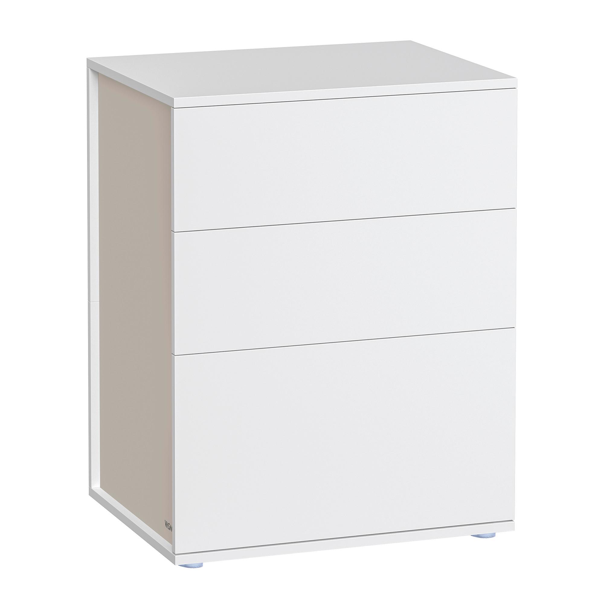 NACHTTISCH NIGHTSTAND - Beige/Weiß, MODERN, Holzwerkstoff (45/58,7/35cm) - MID.YOU