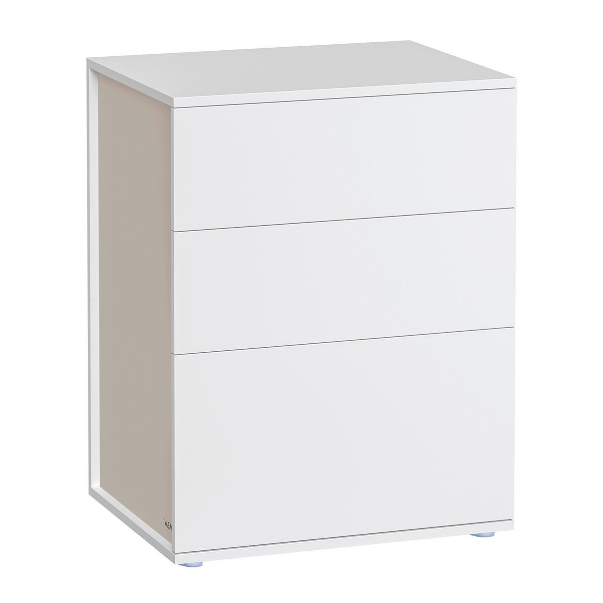 NACHTTISCH NIGHTSTAND - Beige/Weiß, MODERN, Holzwerkstoff (45/58,7/35cm) - MID.YOU