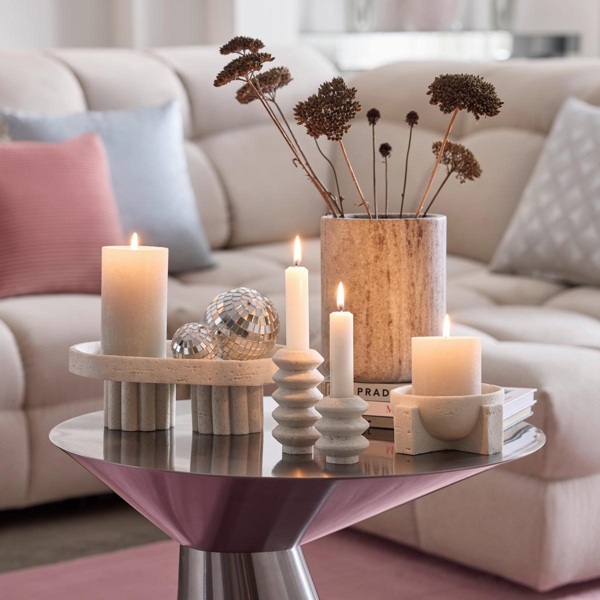 Weinkühler Shiny Silver Naturfarben Marmor - Naturfarben, MODERN, Stein (13/17cm) - Mömax