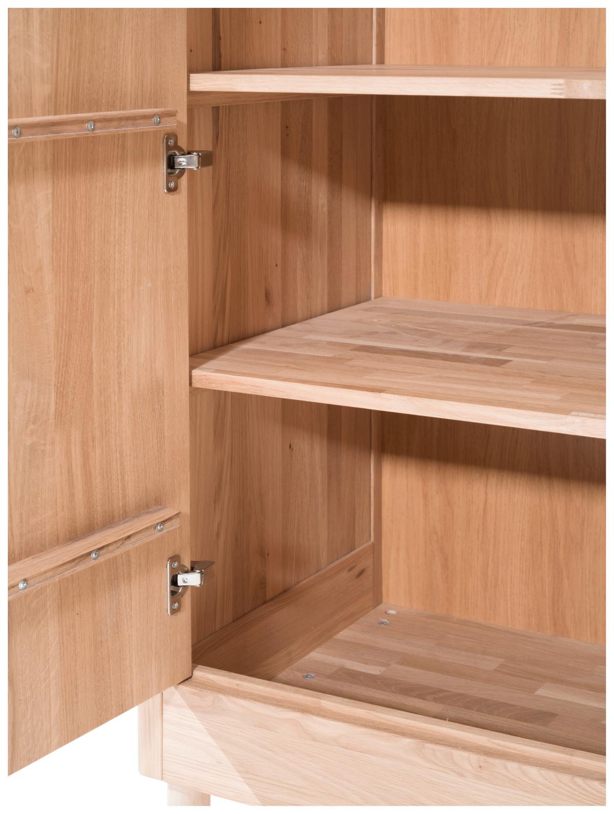 Drehtürenschrank FORREST Naturfarben - Schwarz/Naturfarben, MODERN, Holz/Metall (100/190/55cm) - Vipack