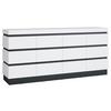 Comodă cu uși CAMPANIA - alb/antracit, Trend, material pe bază de lemn (201,2/92,5/45cm) - Modern Living