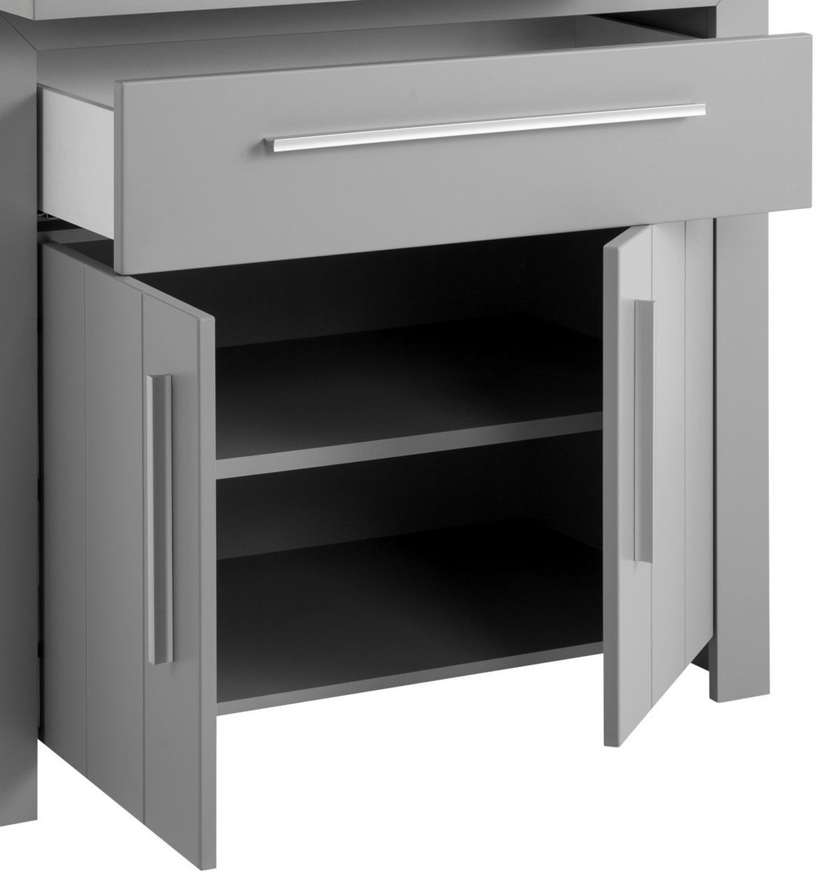 Wickelkommode Nikola ca. 108x107 cm Grau - Silberfarben/Grau, KONVENTIONELL, Holzwerkstoff/Kunststoff (108/107/84cm) - MID.YOU
