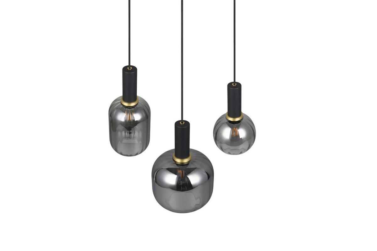 LAMPA WISZĄCA 319830332 DIVA - czarny/kolor chromowy, Basics, metal/szkło (30/150cm) - Trio Leuchten