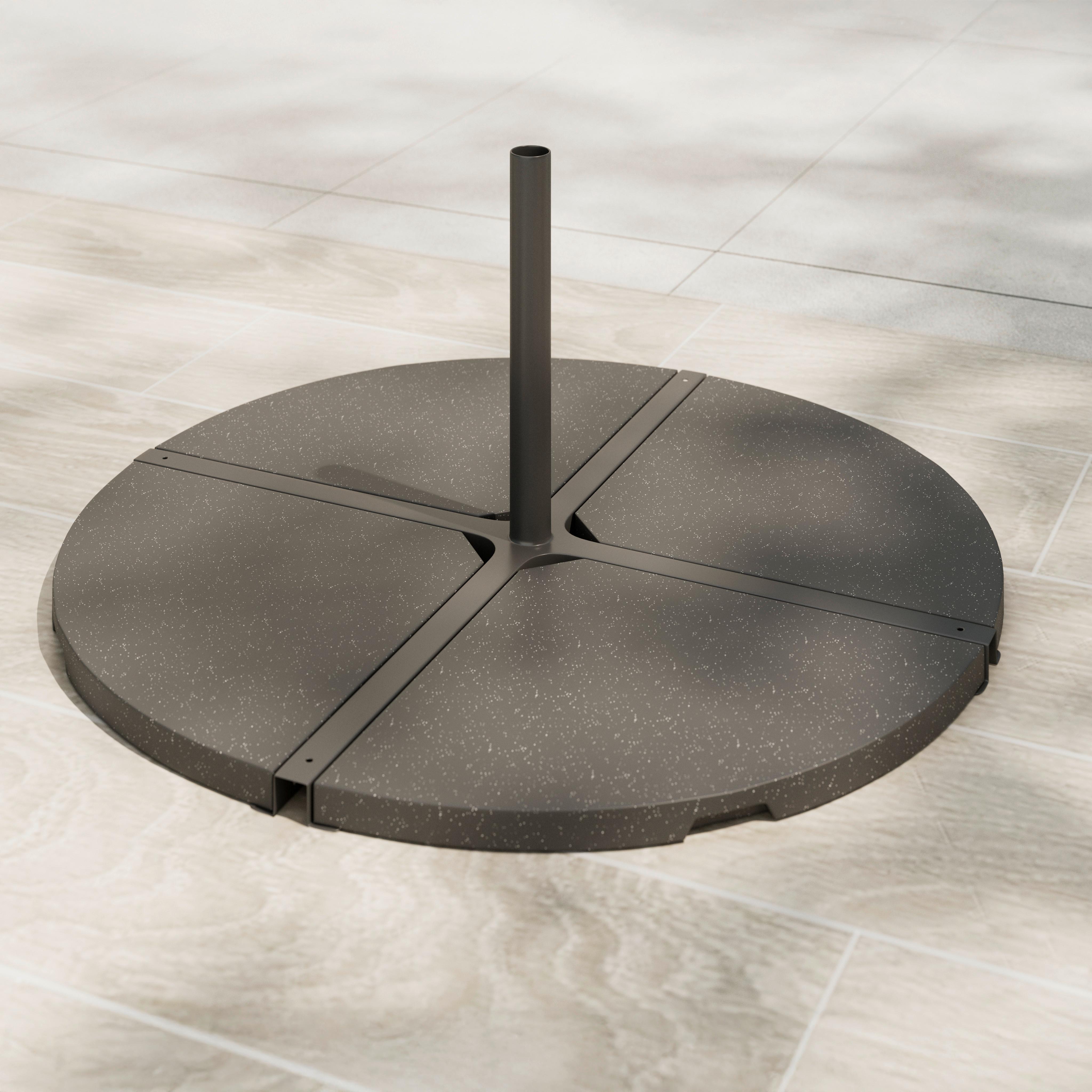 Beschwerungsplatte Base Grau ca.  46x3,5x46cm - Grau, Basics, Stein (46/3,5/46cm) - Mömax