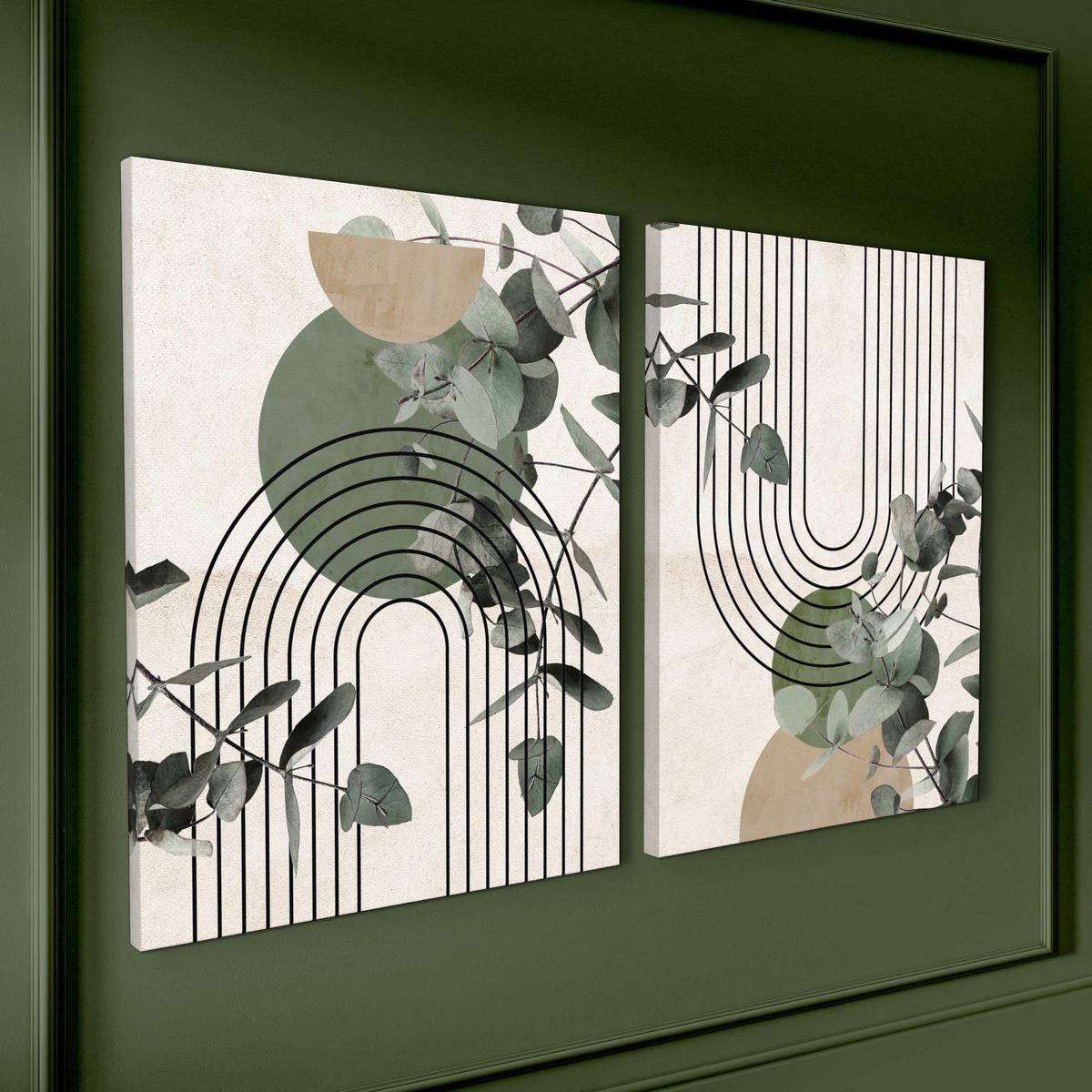 Bilderset CA Multicolor - Multicolor, Basics, Holz/Textil (2x32/42cm)