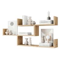 Stenski Regal Trio, Barva Hrasta - hrast wotan, Basics, leseni material (119,1/55/18cm) - P & B