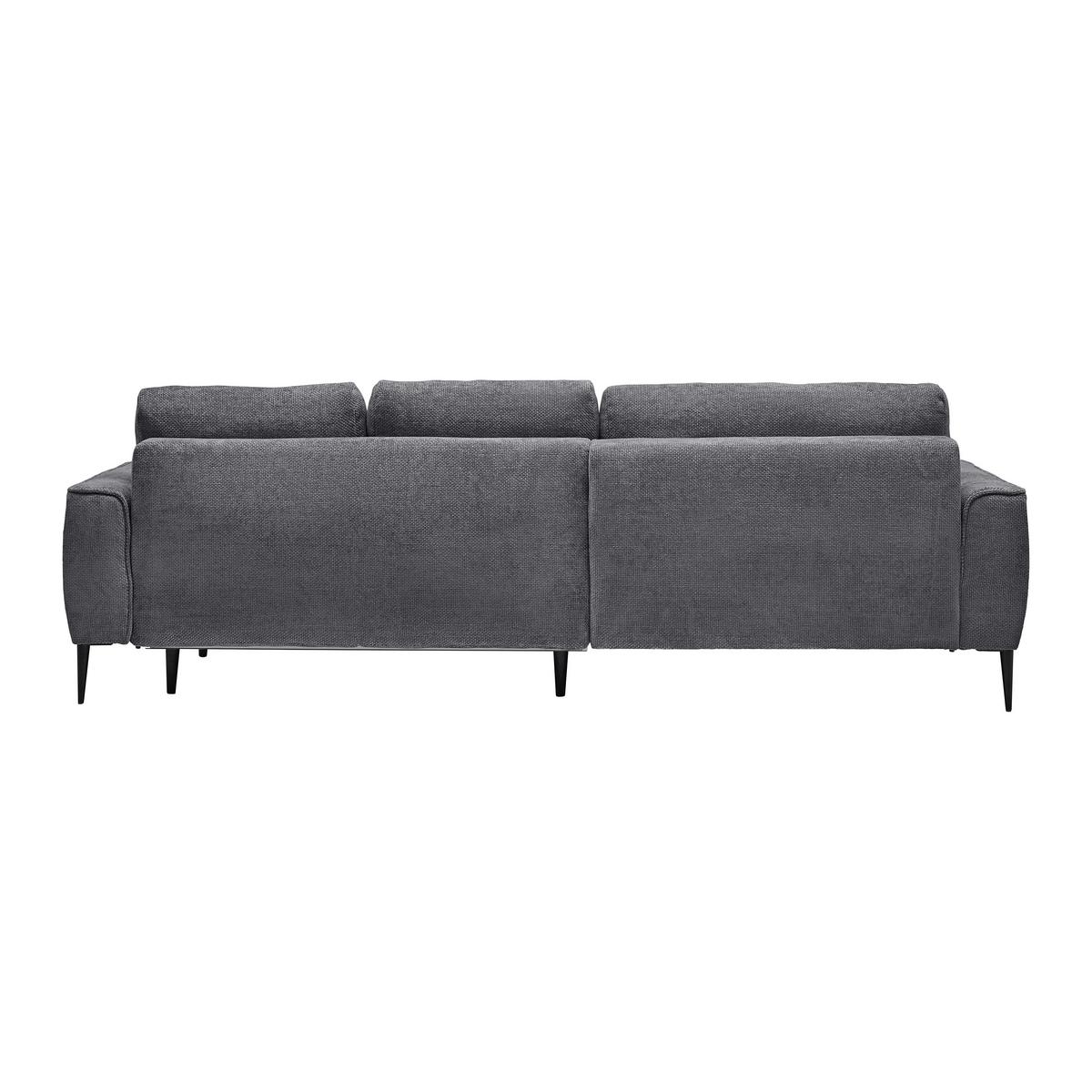 Ecksofa Custom Anthrazit - Anthrazit/Schwarz, MODERN, Textil/Metall (164/85/255cm) - Mömax