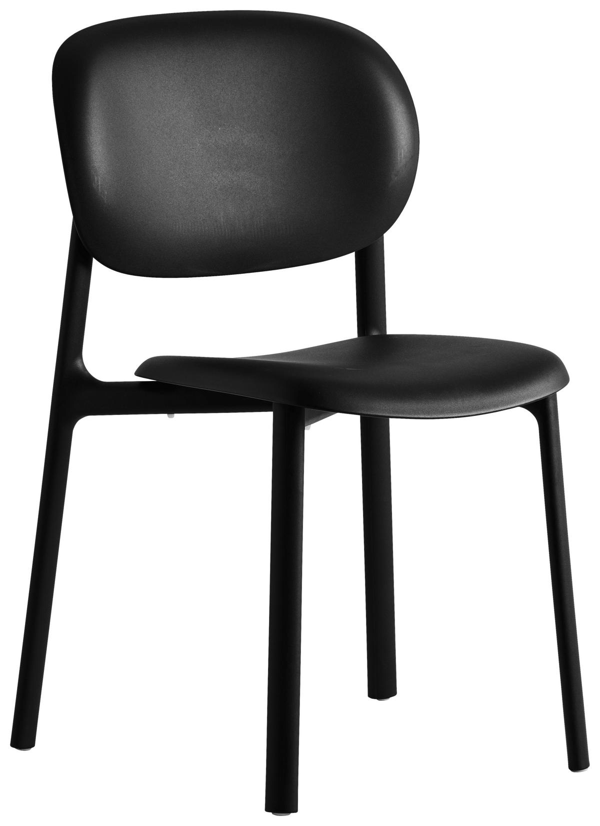 KRZESŁO ZERO - czarny, Design, tworzywo sztuczne (53/82/53cm) - Connubia 