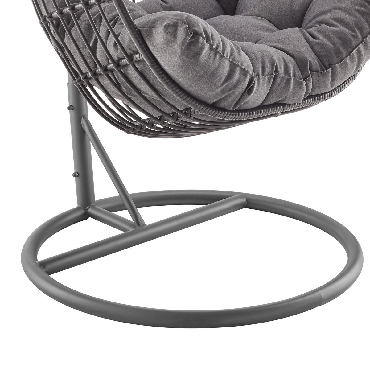 Függőfotel Sava - antracit, Modern, műanyag/textil (95/190/95cm) - Mömax