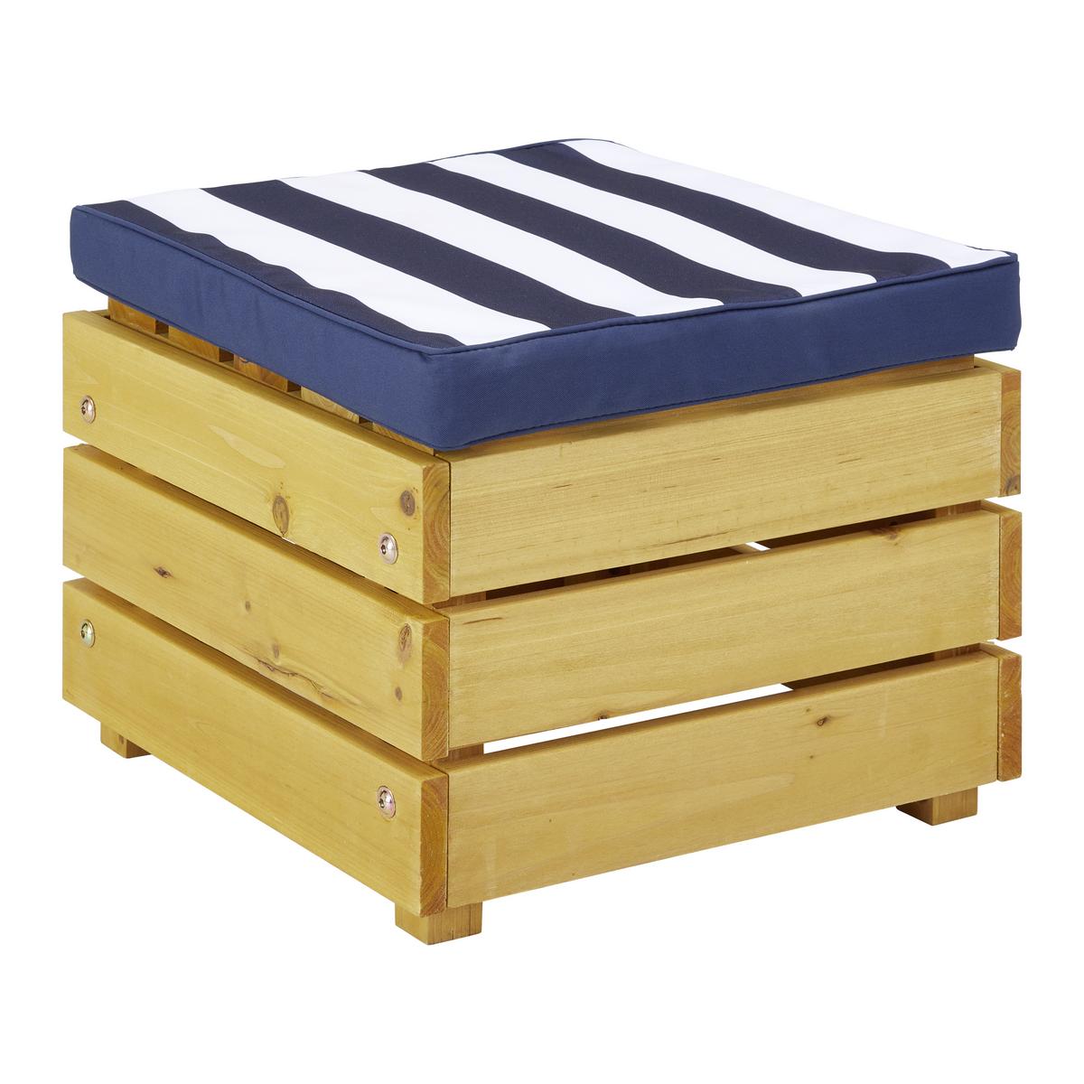 Kindergartenset Daisy Blau/ Weiß Tanne/Textil - Blau/Weiß, MODERN, Holz/Textil (116/47,5/73,5cm) - Bessagi Kids