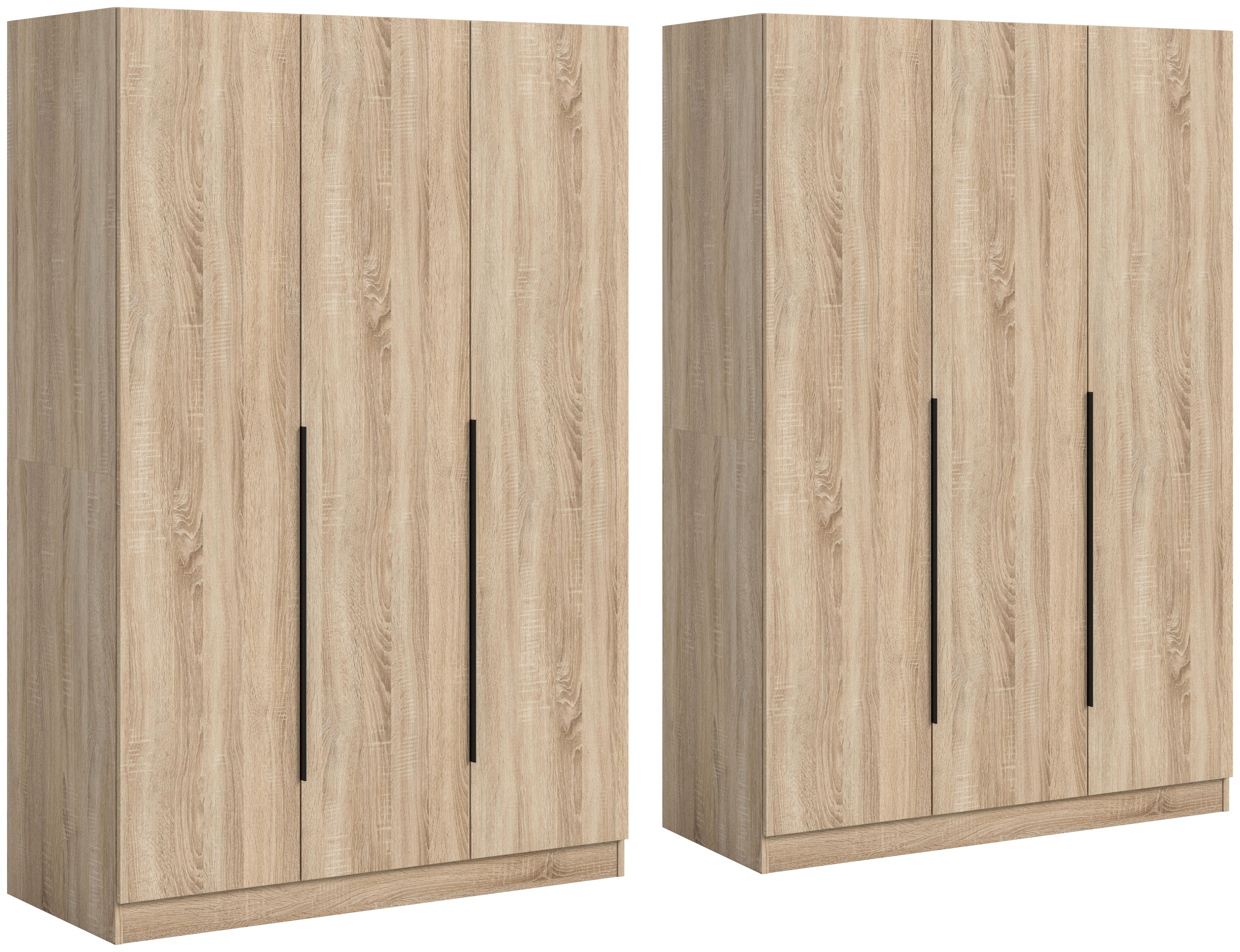 Drehtürenschrank KOPENHAGEN ca.240x181x52cm Sonoma Eiche - Sonoma Eiche, MODERN, Holzwerkstoff (240/181cm) - MID.YOU