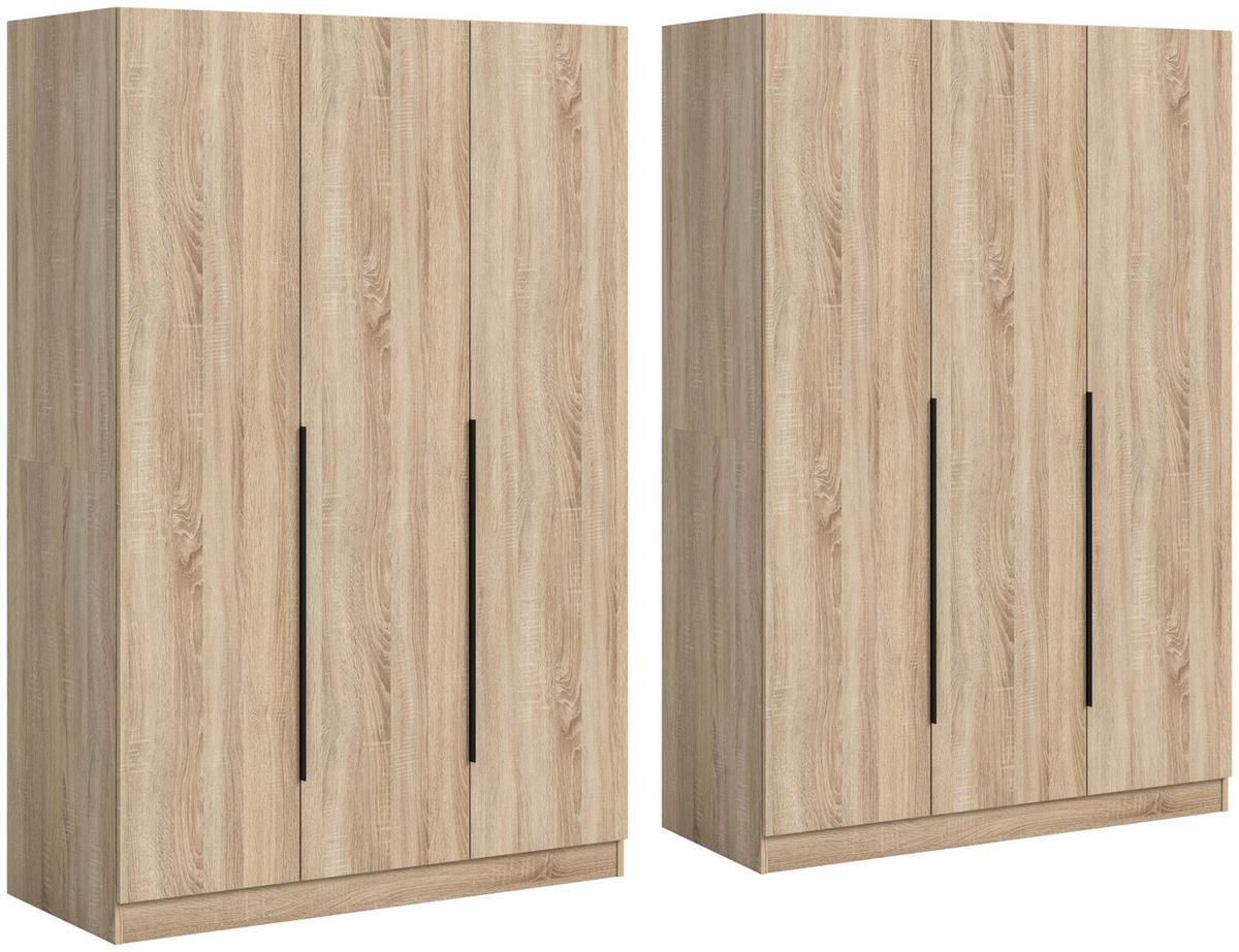 Drehtürenschrank KOPENHAGEN ca.240x181x52cm Sonoma Eiche - Sonoma Eiche, MODERN, Holzwerkstoff (240/181cm) - MID.YOU