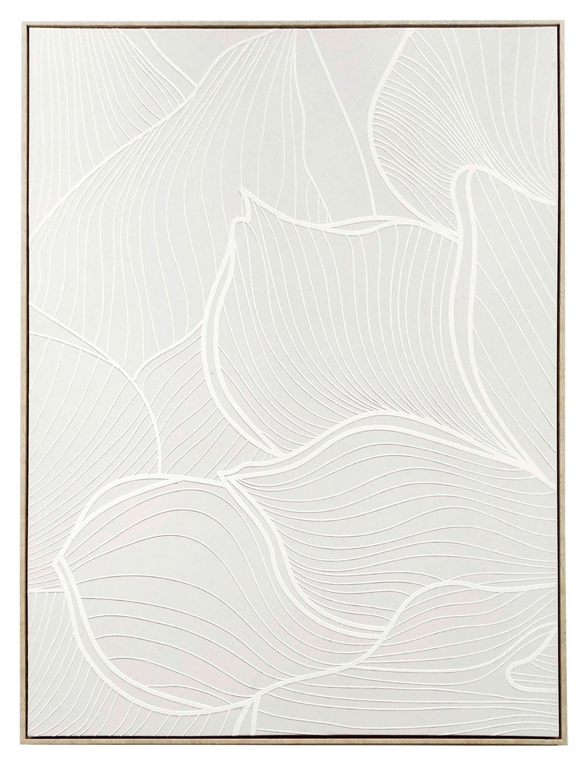 Tablou cu ramă Denise cca. 100x140 cm - alb/culoare natur, plastic/textil (100/140cm) - Premium Living