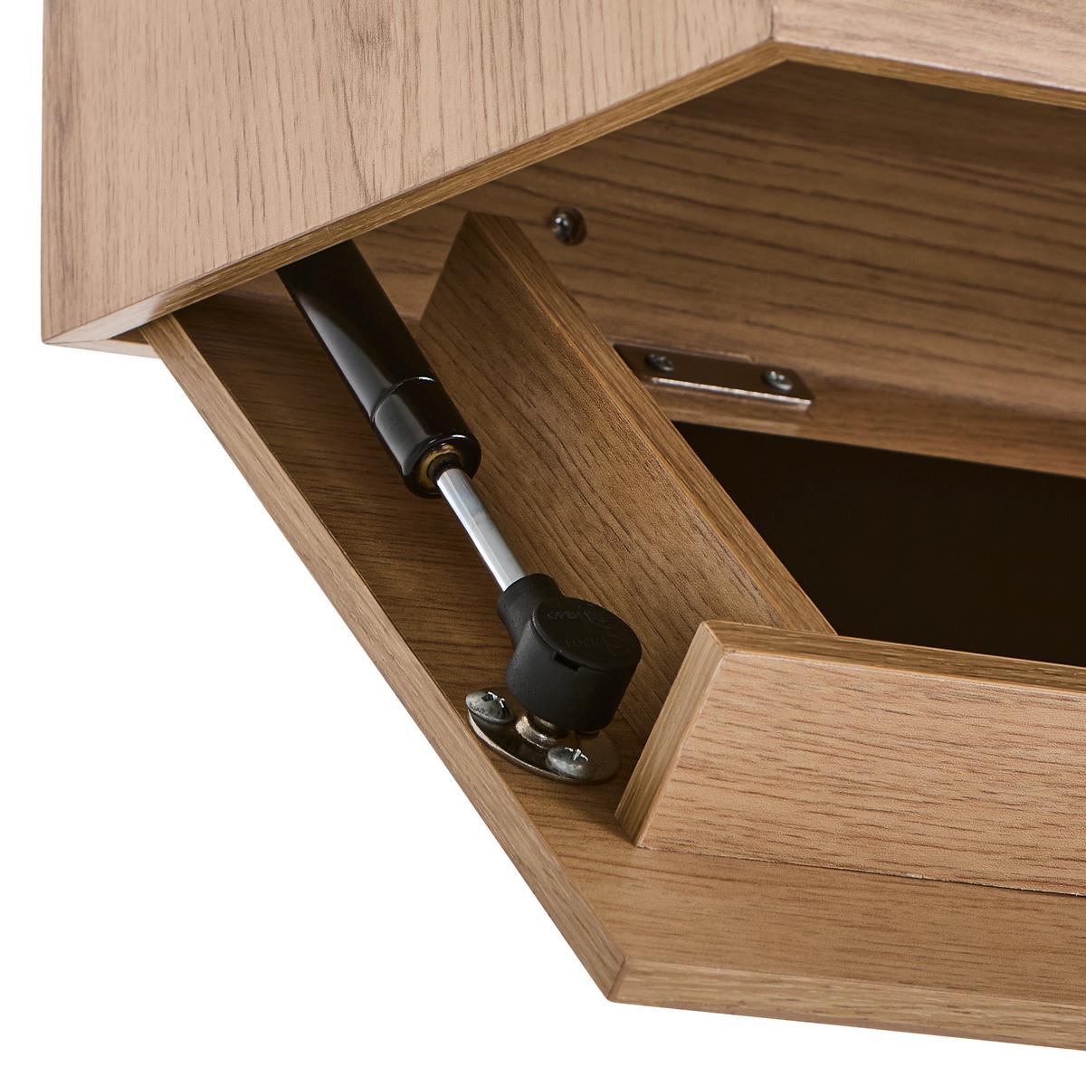 REGAŁ ŚCIENNY SAFE - kolor dębowy, Basics, materiał drewnopochodny (80/7/24cm) - Xora