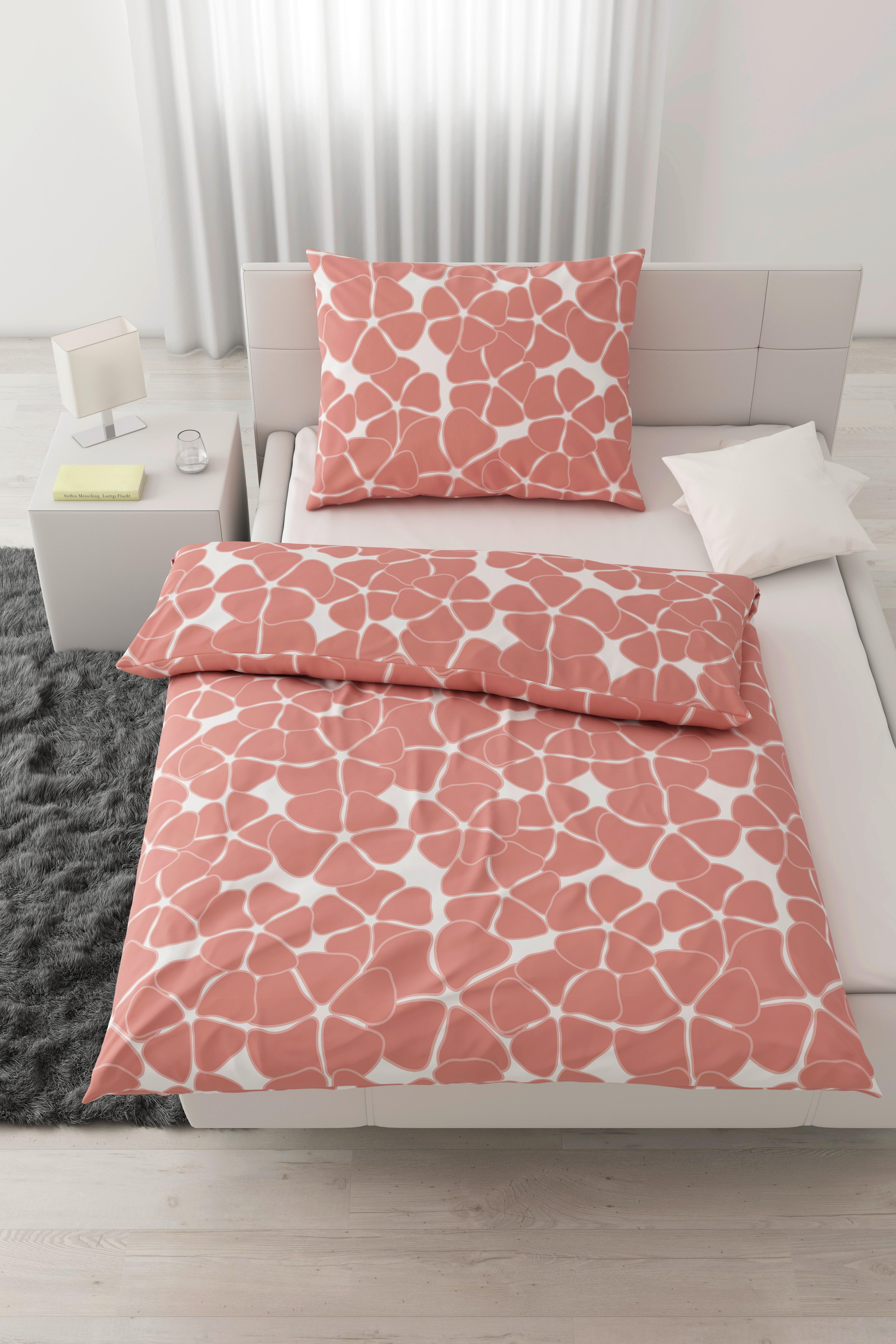 Posteljina Blooming Daze 140x200/70x90cm - ružičasta, Romantično / ladanjski, tekstil (140/200cm) - Modern Living