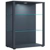 Vitrina Glasol Xl, Siva - črna/antracit, Moderno, umetna masa/steklo (70/90/35cm) - MID.YOU