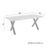 MATBORD OAK - vildek/svart, Natur, metall/trä (180/90/75cm) - Zandiara