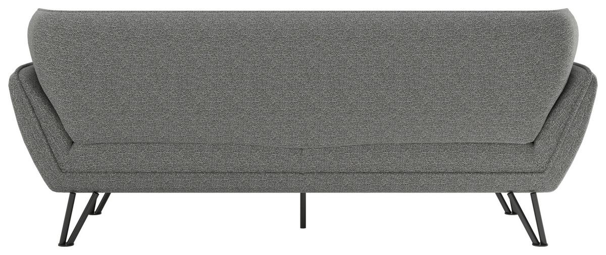 Dreisitzer-Sofa "Medina", grau - Anthrazit, MODERN, Textil/Metall (228/81/89cm) - MID.YOU